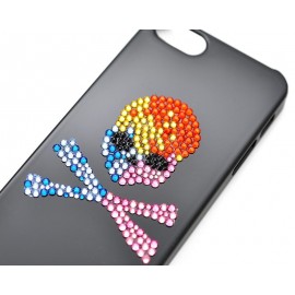 Skull Crossed Bling Swarovski Crystal Phone Cases - Colourful